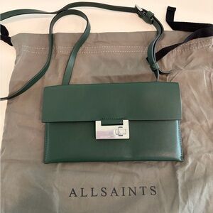 All Saints Hunter Green Crossbody Bag